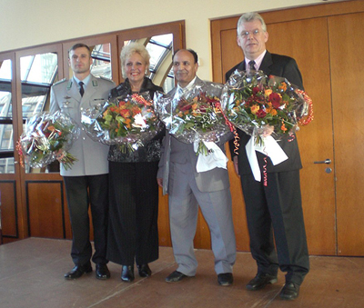 Bürgerpreis Hamburg-Mitte 2008; die Gewinner v.l.: Ferid Giebler, Martha Sarosi, Azzedine Khemiri, Uwe Rütz