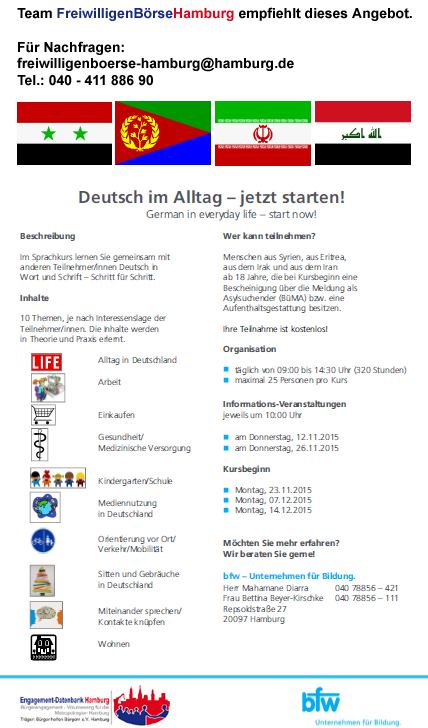 Flyer Deutsch im Alltag