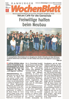 Freiwillige halfen beim Neubau