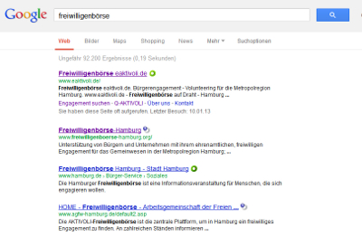 Google Freiwilligenbrse